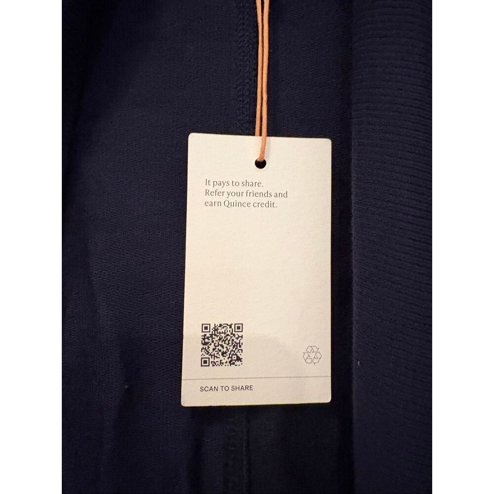 NWT Quince Cardigan Navy Size Large Stretch - Picture 8 of 9